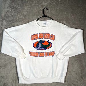 Florida Gators Crewneck Sweatshirt Men's 2XL White 90s USA Made VTG Sweatshirt